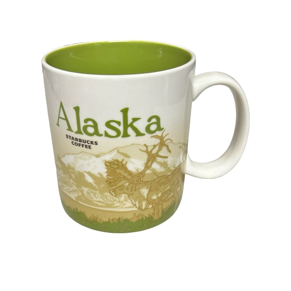 Starbucks Alaska Mug 2012 Global Icon Series 16oz Coffee Tea Mug Moose Bear